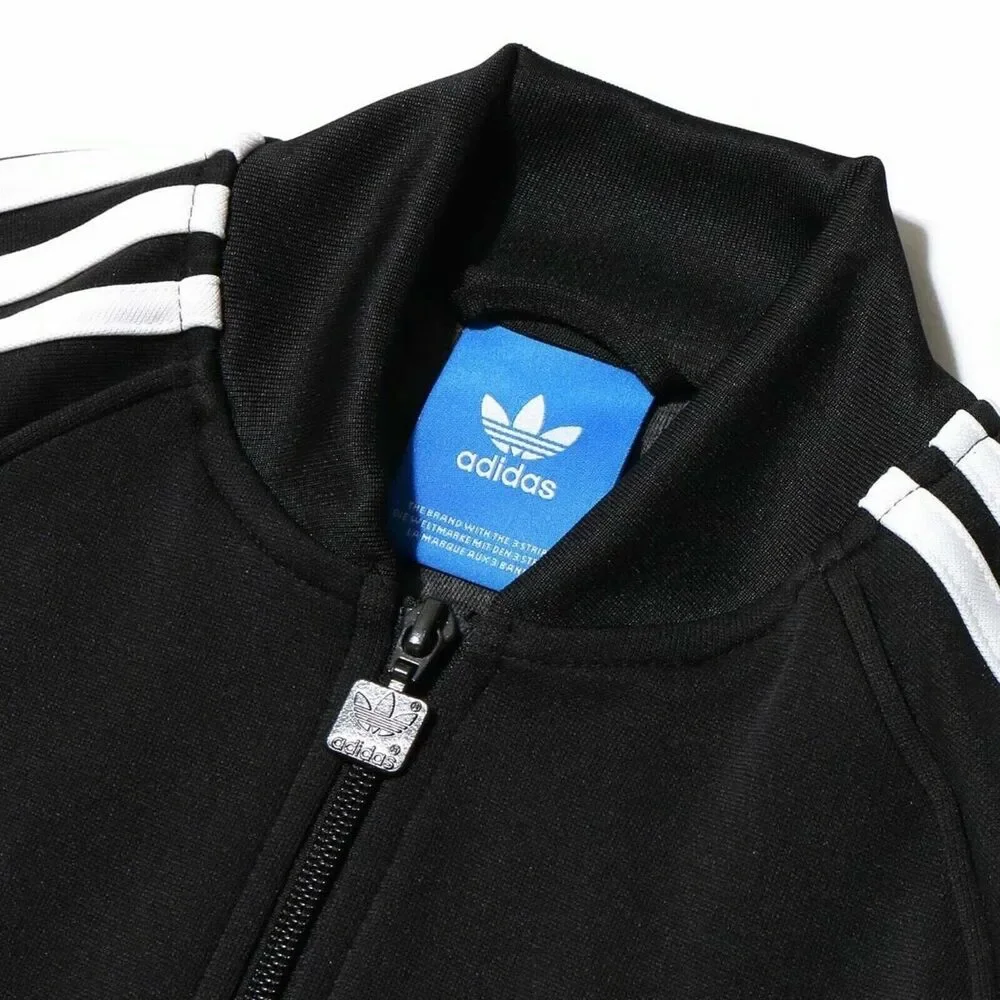 NEW NWT adidas Originals Superstar Track Jacket Black Vtg 70s #BK5921 SZ Small S